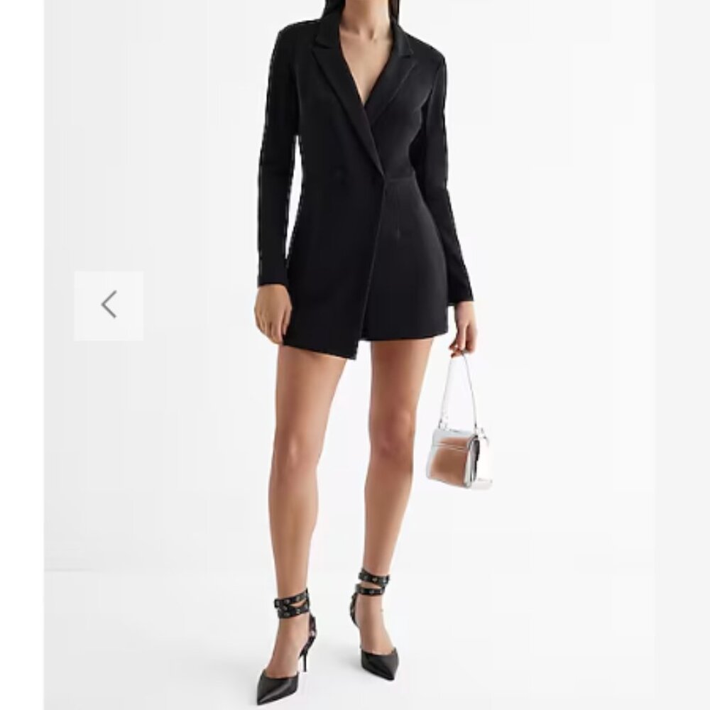 Express Tuxedo Double Breasted Blazer Romper Black Size XL (16) New with tags